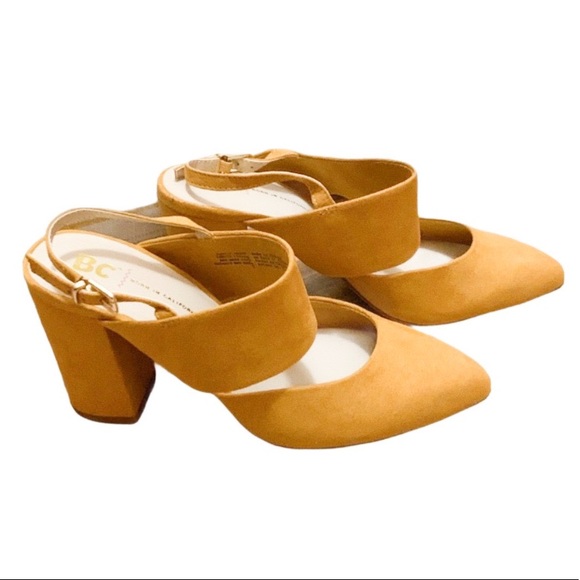 BC Footwear Shoes - BC Footwear Vegan Suede Leather Slingback Heels